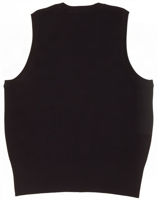 Marks & Spencer Dame Vest Tank Top UK 24 4XL Sort Viscose