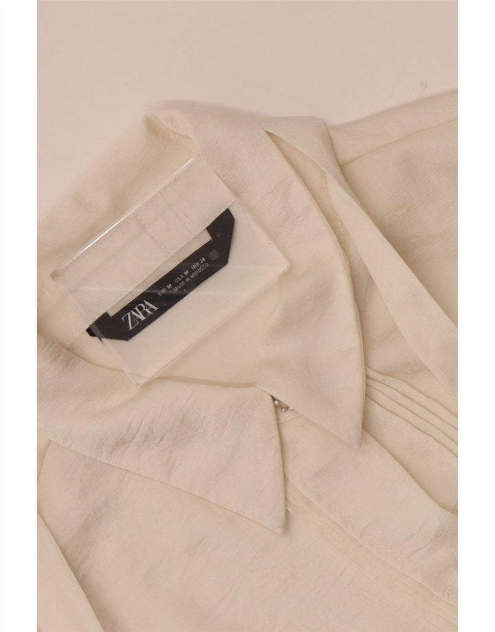 Zara Dame-sløjfebluse UK 14 Medium White