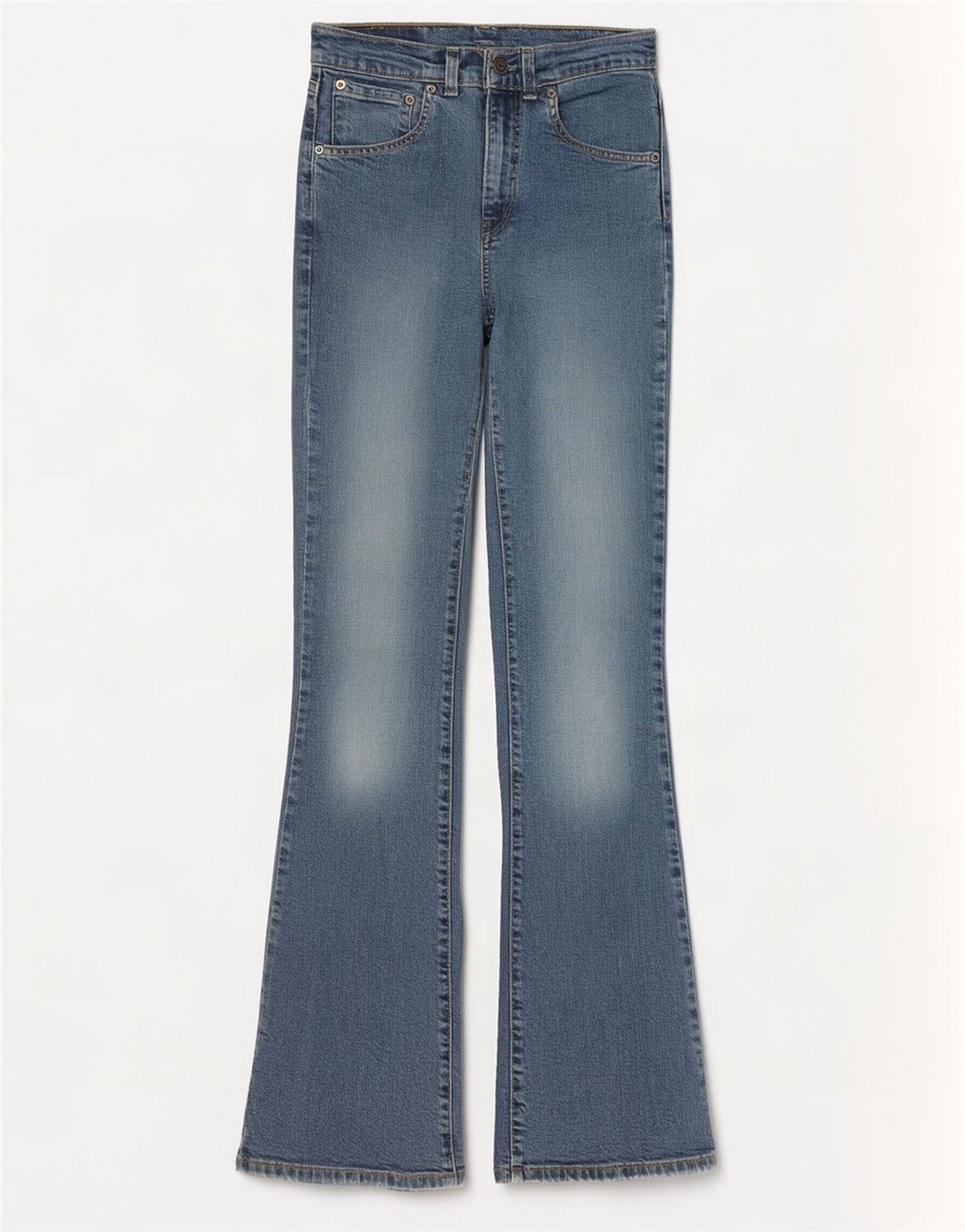 Levi's Dame 525 Flared Jeans W28 L34 Blå Bomuld