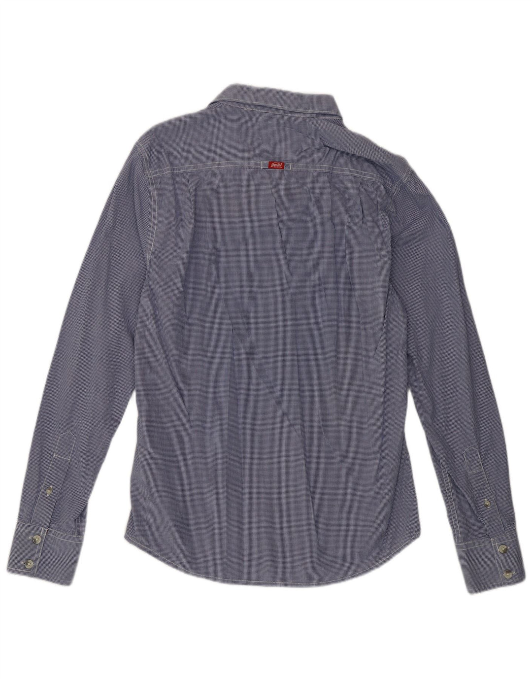 Superdry herreskjorte stor blå Gingham bomuld