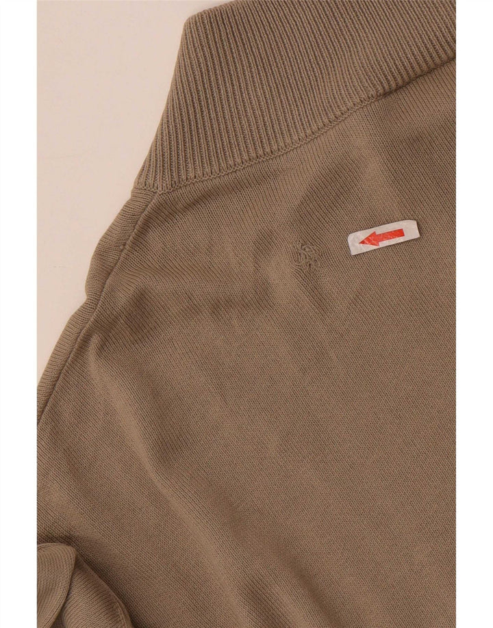 Lacoste Herre Cardigan Sweater Størrelse 10 5XL Beige Bomuld