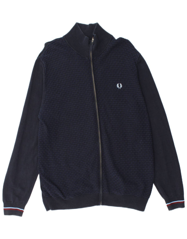 Fred Perry Herre cardigan sweater XL marineblå