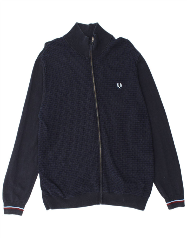 Fred Perry Herre cardigan sweater XL marineblå
