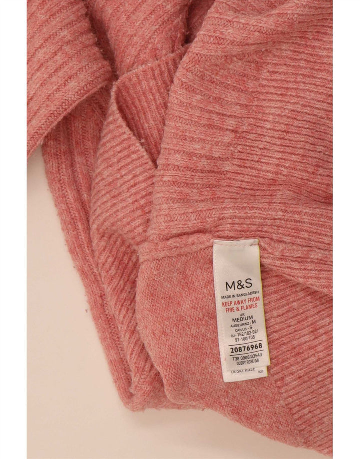 Marks & Spencer dame sweater med rund hals i overstørrelse UK 14 Medium Pink
