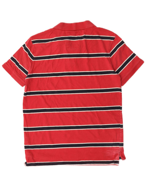 Besætningstøj Herre poloshirt Medium rødstribet bomuld