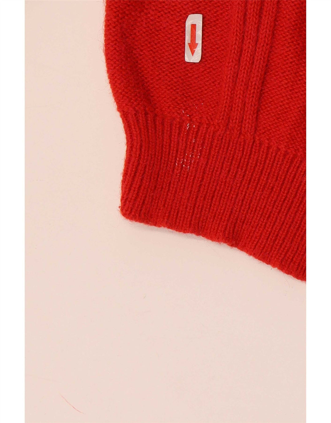 Vintage Herre rullehals sweater XL rød akryl