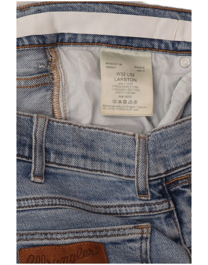 WRANGLER Herre Larston Slim Jeans W32 L32 Blå Bomuld
