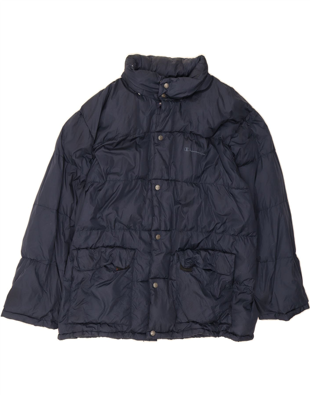 CHAMPION Mens Padded Jacket UK 42 XL Navy Blue Vintage Champion and Second-Hand Champion from Messina Hembry 