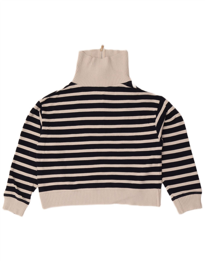 Marks & Spencer Dame sweater med lynlås i halsen UK 14 Medium Navy Blue