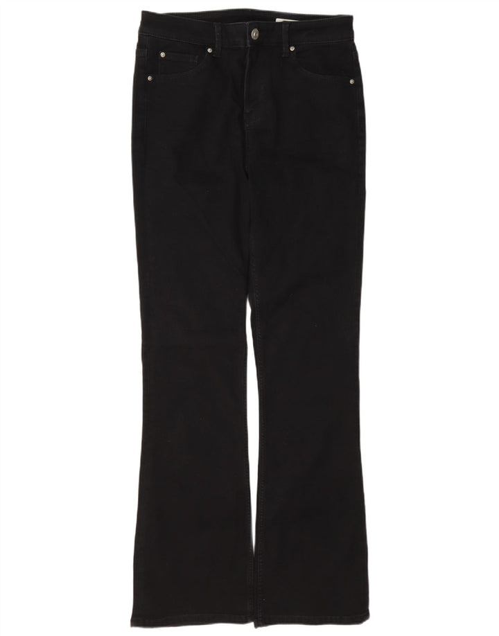 Marks & Spencer Dame The Eva Bootcut Jeans UK 12 Medium W32 L32 Sort