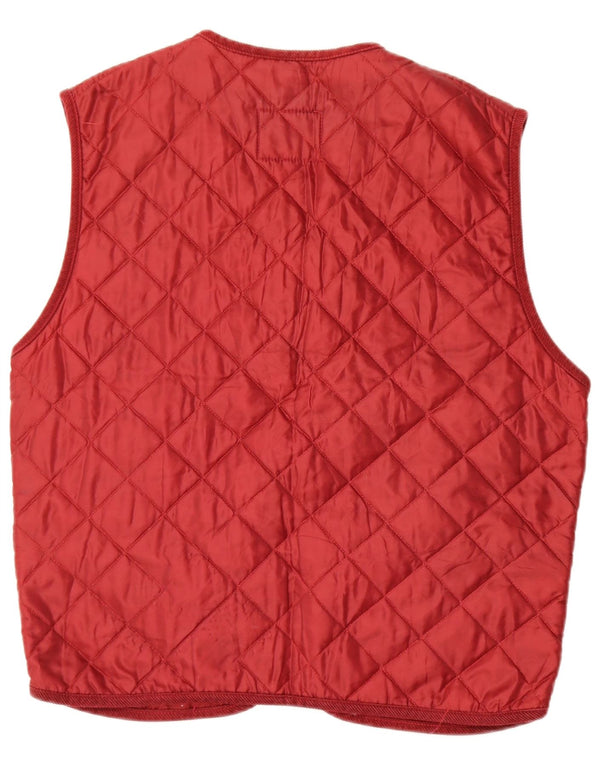North Pole Herre Quiltet Gilet UK 38 Medium Rød Nylon