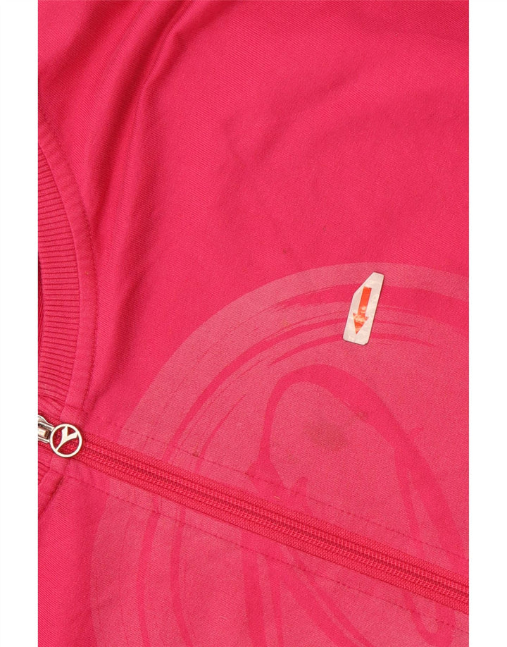 Diadora Dame Grafisk Oversized træningsdragt Top Jakke UK 16 Large Pink