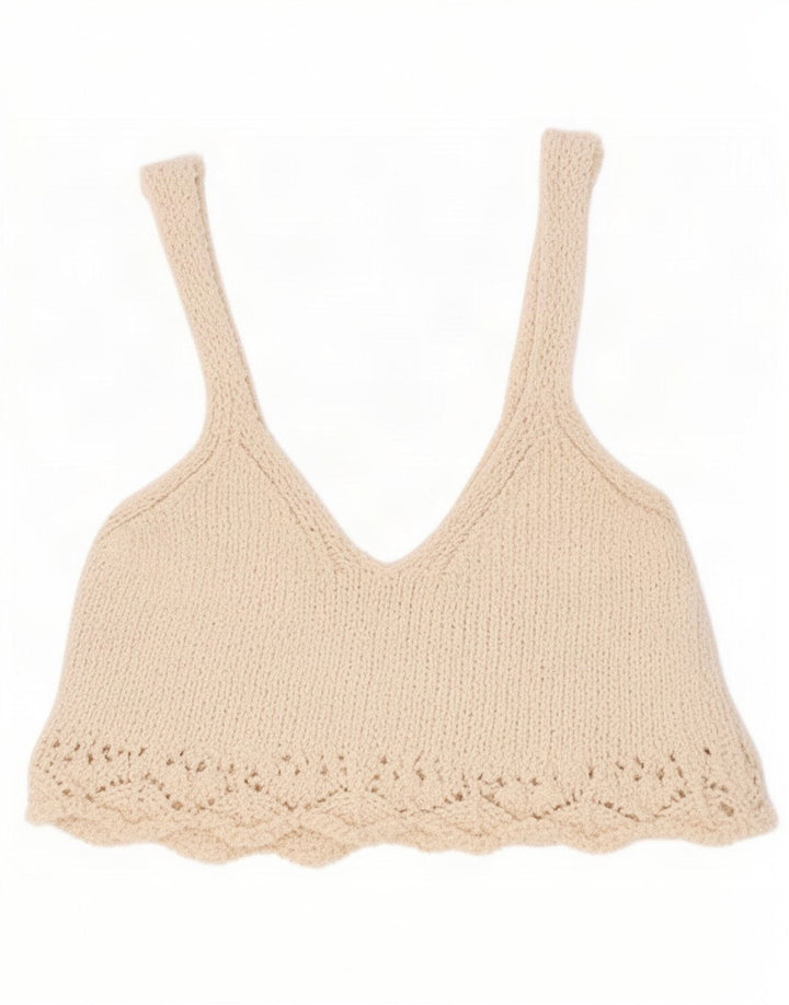 Zara Damestrik Cami Top UK 8 Small Off White