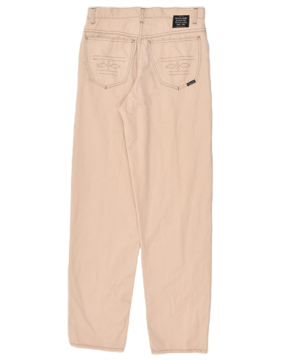 BENETTON Womens Tapered Casual Trousers IT 44 Medium W28 Beige Cotton | Vintage Benetton | Thrift | Second-Hand Benetton | Used Clothing | Messina Hembry 