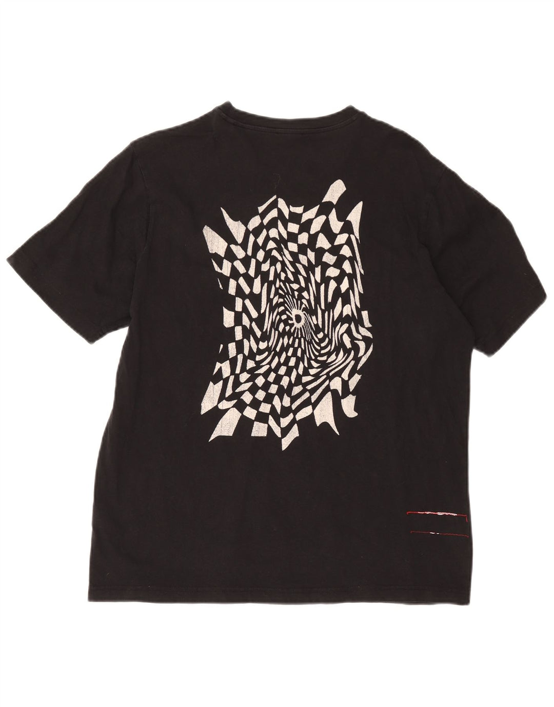 Diesel Herre Grafisk T-Shirt Top Stor Sort Bomuld
