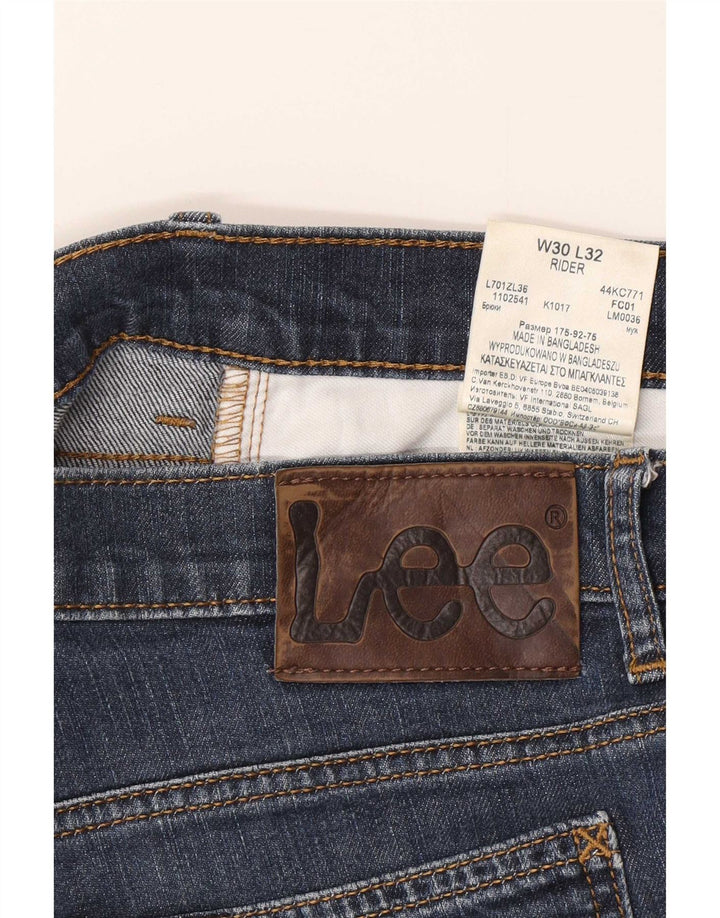 Lee Herre Rider Slim Jeans W30 L32 Marineblå Bomuld
