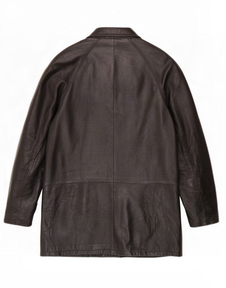 Vintage herre læderfrakke IT 52 XL Sort
