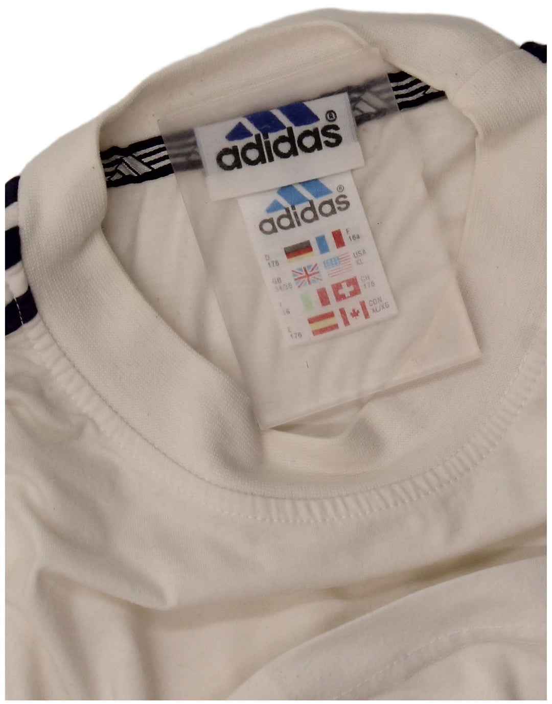 Adidas drenge T-shirt top 15-16 år hvid bomuld