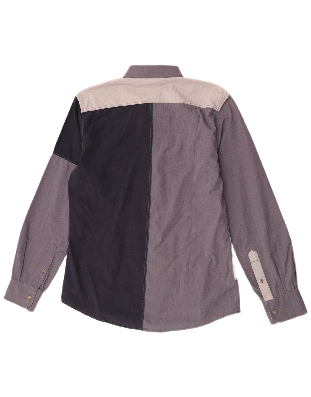 Desigual Herre grafisk skjorte Medium Blue Colourblock Bomuld