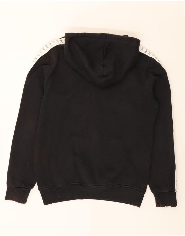 REEBOK Klassisk grafisk hættetrøje til mænd Small Black Colourblock Bomuld