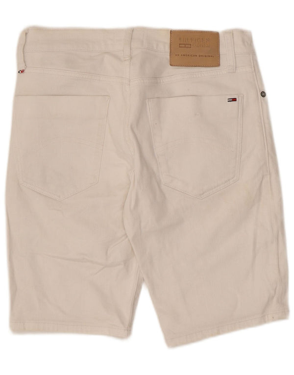 Tommy Hilfiger Herre Scanton Slim Fit denimshorts W29 Small White Bomuld