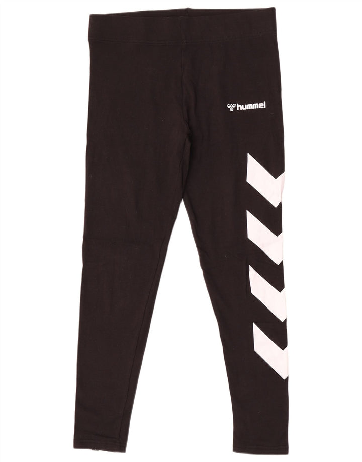 Hummel Dame Grafiske Leggings UK 14 Medium Sort Colourblock Bomuld