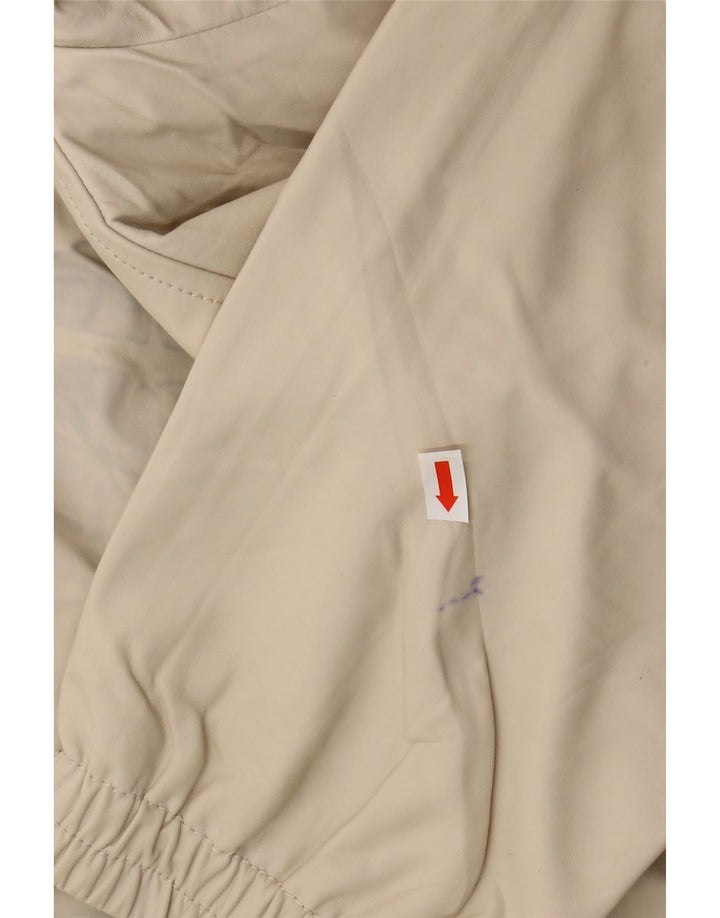 Zara Dame Hætte vindjakke UK 16 Stor Beige Polyester