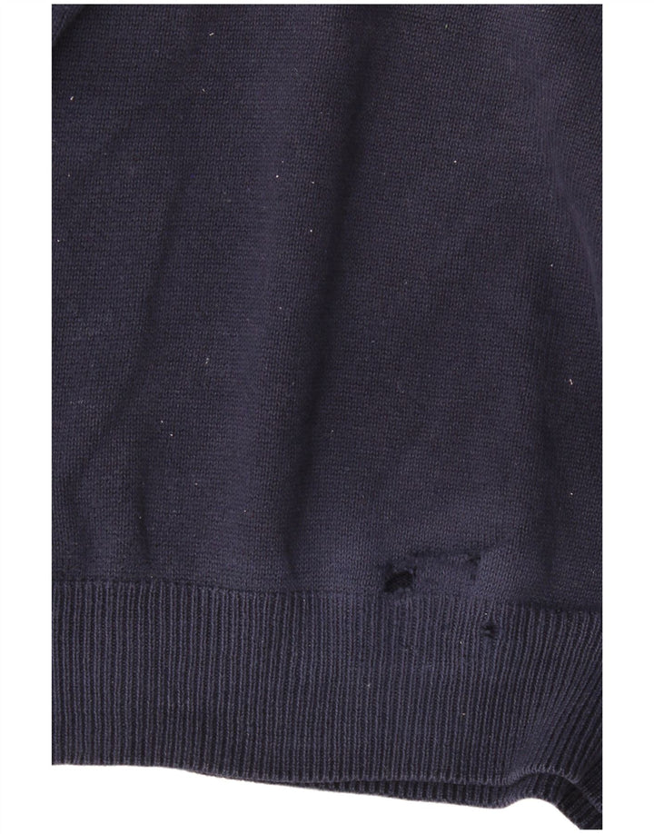 Marks & Spencer Herre V-hals sweater Medium marineblå bomuld