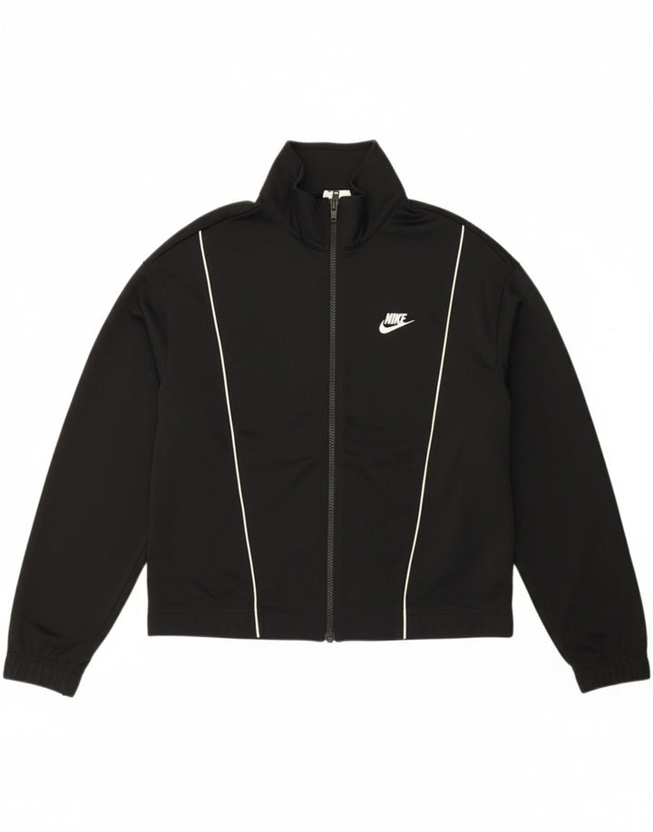 NIKE Womens Tracksuit Top Jacket UK 14 Medium Black Polyester Vintage Nike and Second-Hand Nike from Messina Hembry 