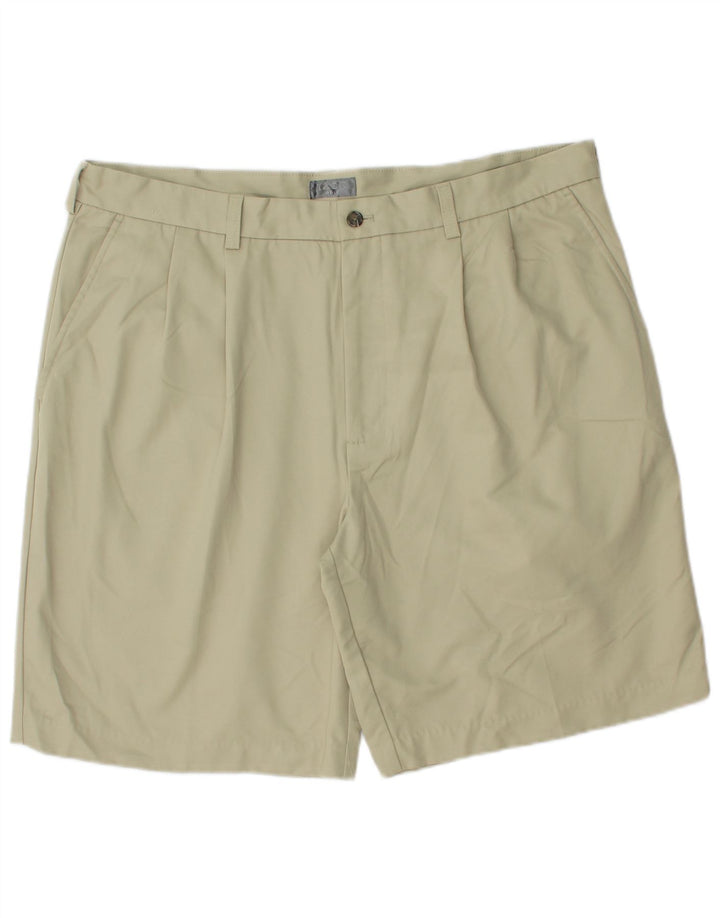 IZOD Herre Pegged Chino Shorts W38 XL Beige Polyester