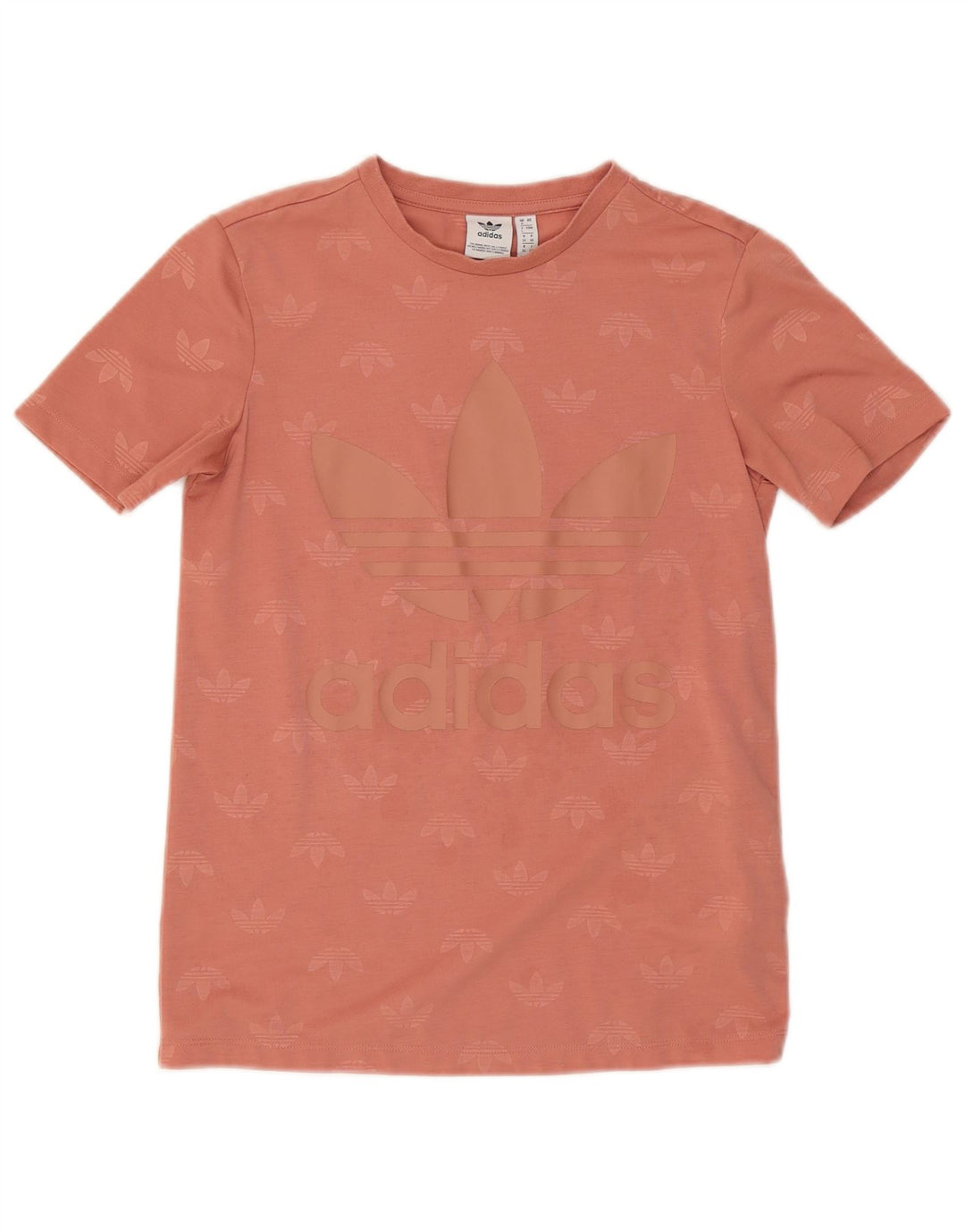 Adidas Dame Grafisk T-Shirt Top UK 8 Small Pink Polyester
