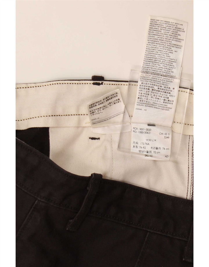 Levi's Straight Chino-bukser til mænd W30 L34 Sort bomuld