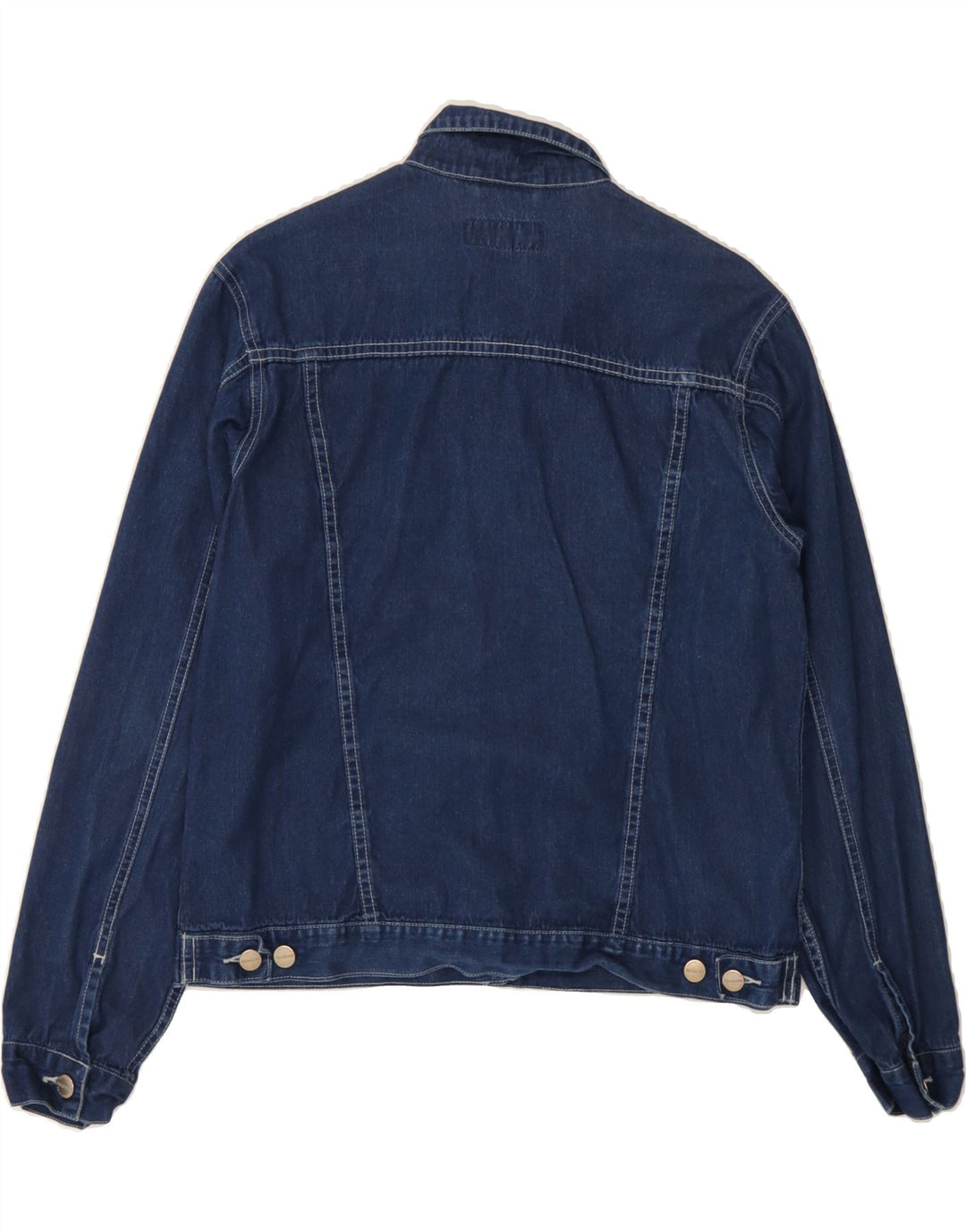VINTAGE Womens Denim Jacket UK 16 Large Navy Blue Cotton Vintage Vintage and Second-Hand Vintage from Messina Hembry 