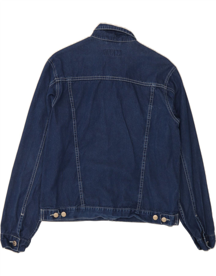 VINTAGE Womens Denim Jacket UK 16 Large Navy Blue Cotton Vintage Vintage and Second-Hand Vintage from Messina Hembry 