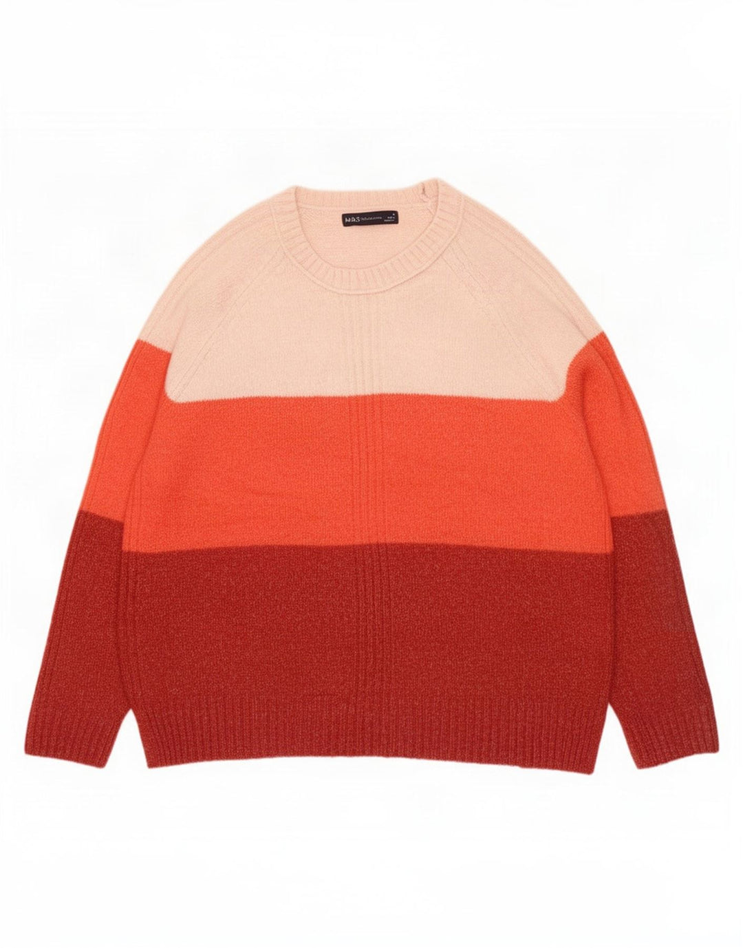 Marks & Spencer Dame Boat Neck Jumper Sweater UK 14 Medium Flerfarvet