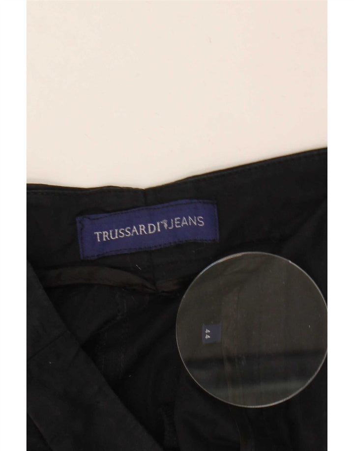 Trussardi Dame Cropped Trousers IT 44 Medium W28 L25 Sort