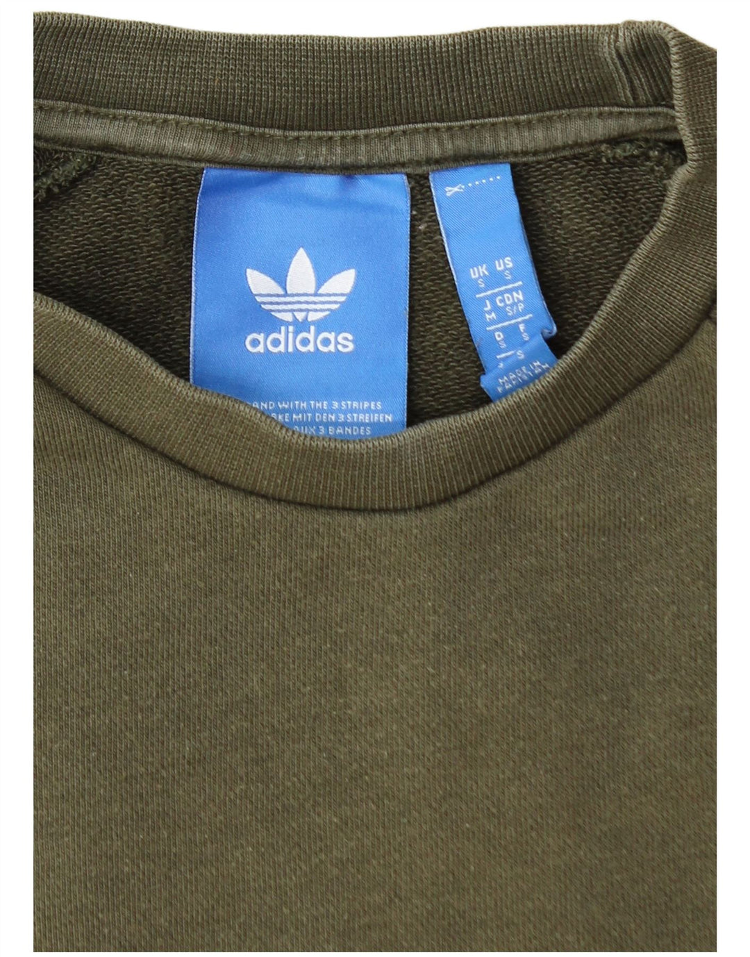 ADIDAS Herre T-Shirt Top Lille Khaki Bomuld