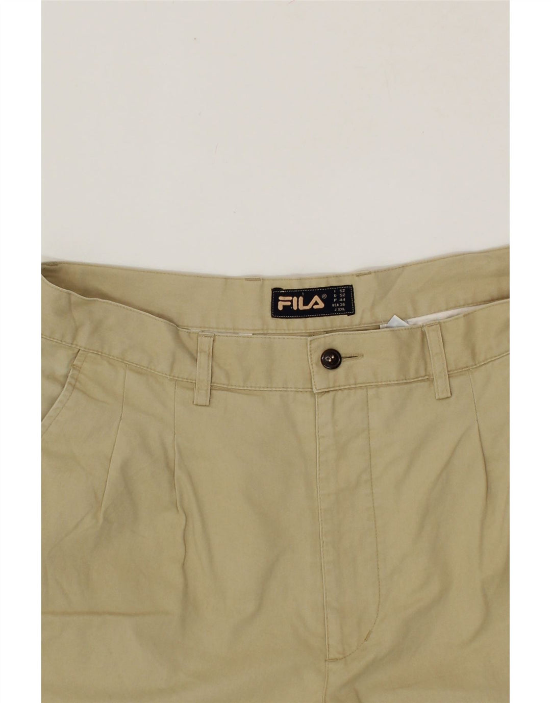 FILA Mens Pegged Chino Shorts W36 Large Beige Cotton Vintage Fila and Second-Hand Fila from Messina Hembry 