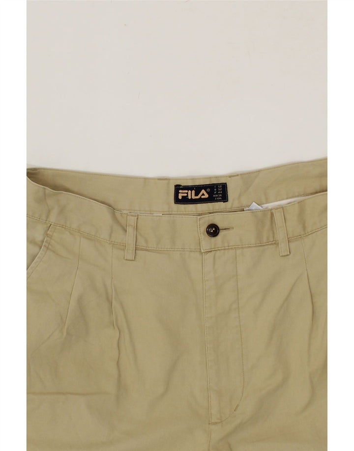 FILA Mens Pegged Chino Shorts W36 Large Beige Cotton Vintage Fila and Second-Hand Fila from Messina Hembry 