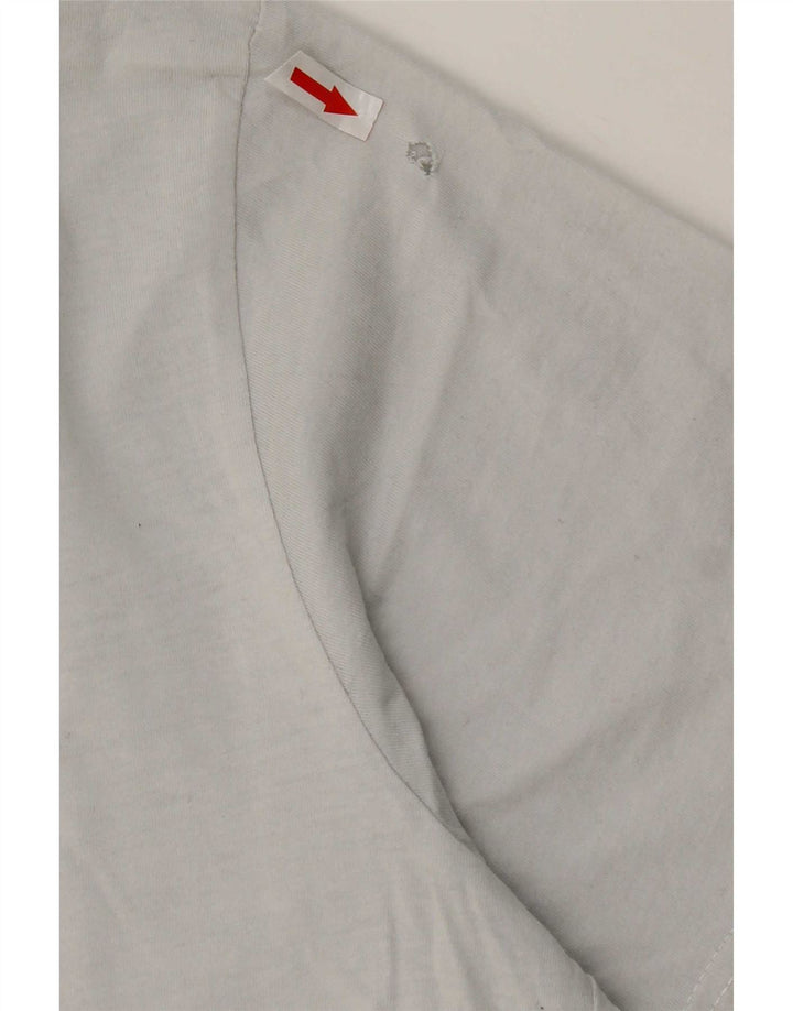 Fila Herre Grafisk T-Shirt Top Medium Hvid Bomuld