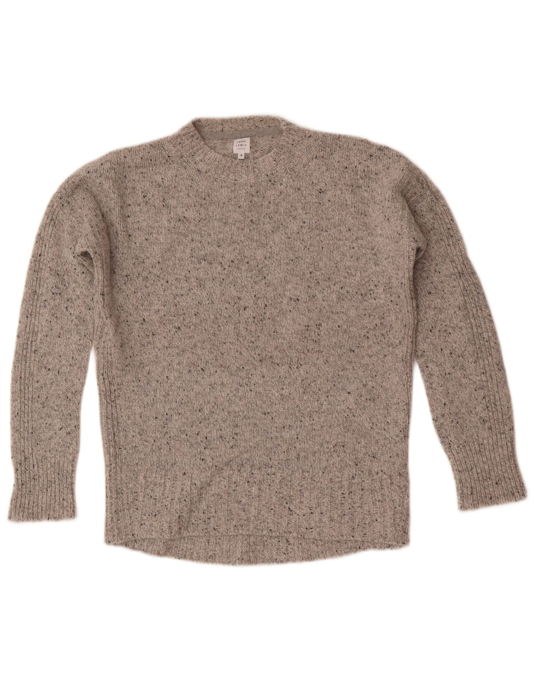 John Lewis Dame sweater med rund hals DK 8 Små grå flækkede