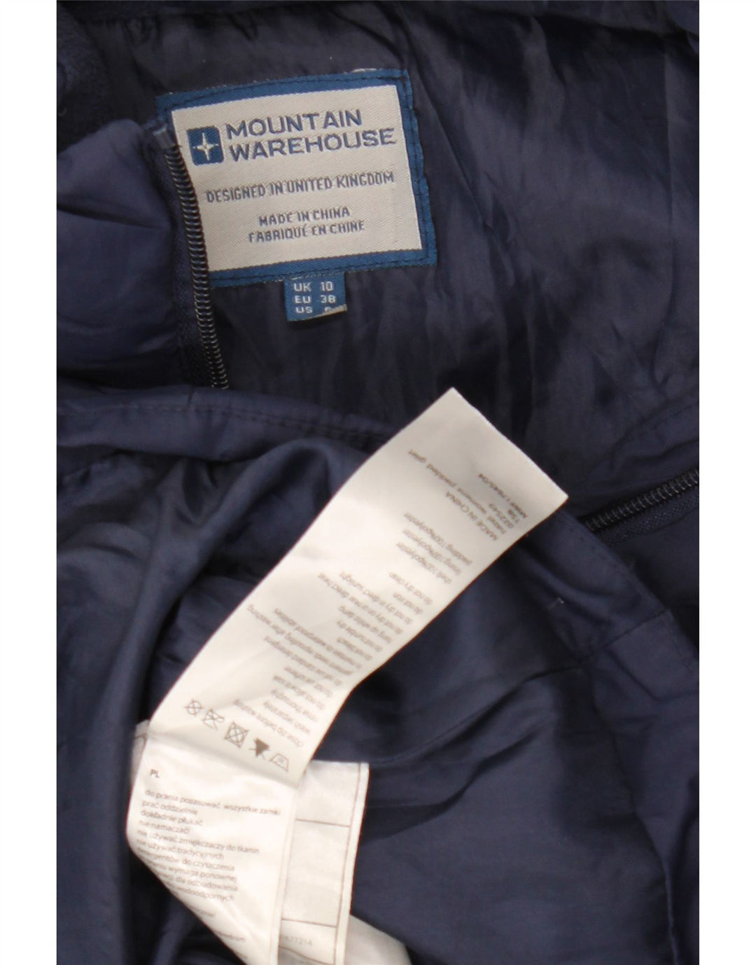 Mountain Warehouse Womens Polstret Gilet UK 10 Small Navy Blue Polyester