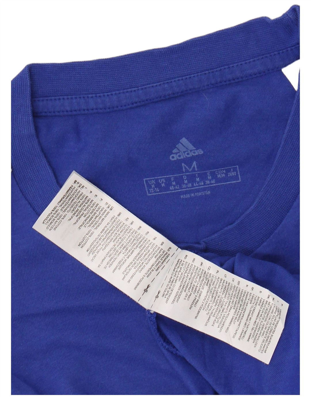 ADIDAS T-shirt top til kvinder DK 12/14 Mellemblå bomuld