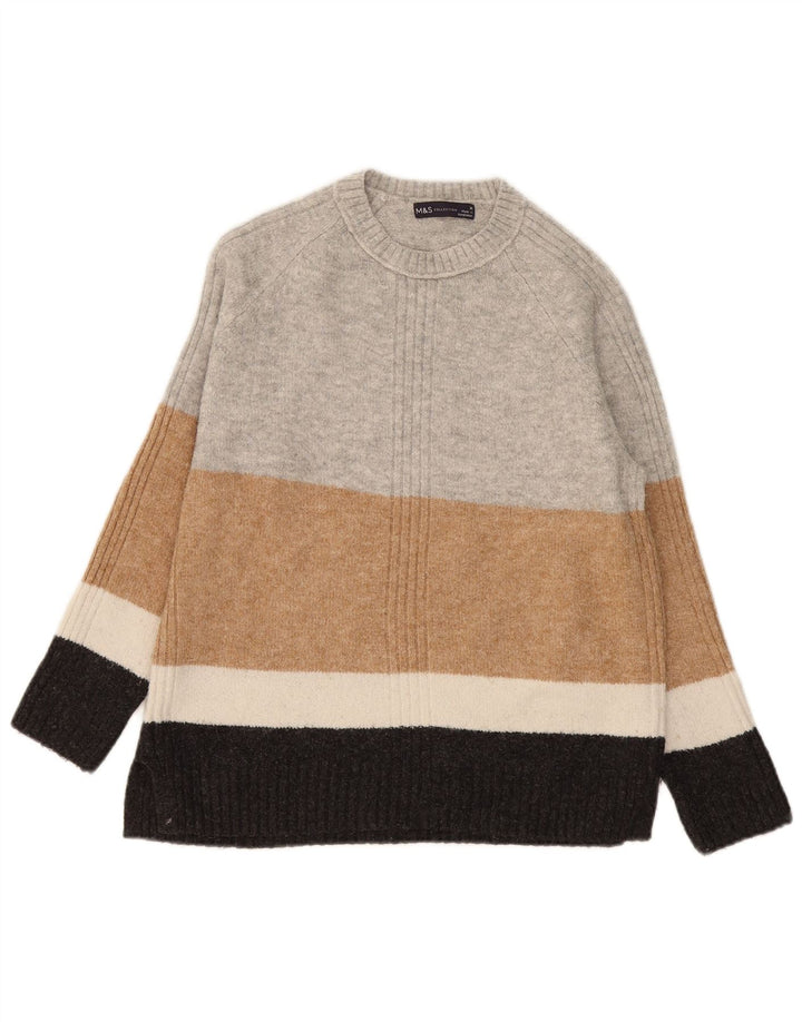 Marks & Spencer Dame sweater med rund hals DK 14 mellemgrå
