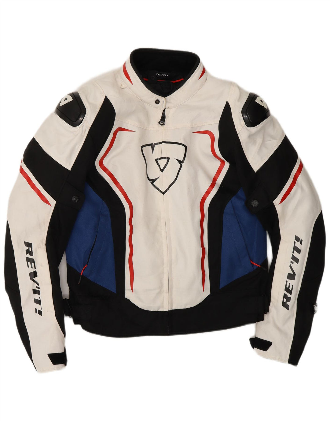 REV'IT Herre Biker Jacket UK 36 Small Off White Colourblock Motorcykel