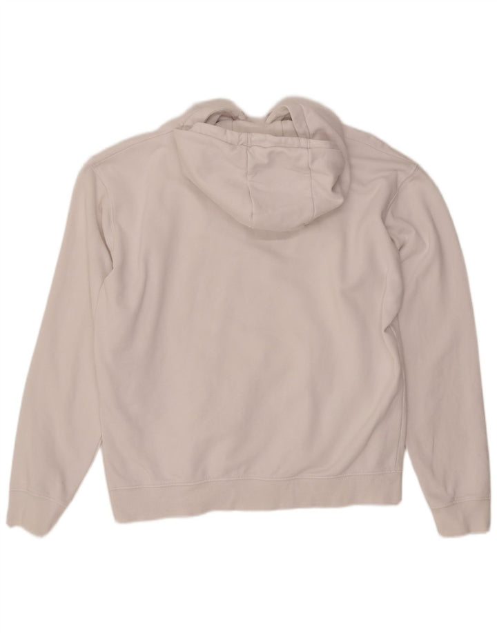 KARL KANI Herre Loose Fit Grafisk Hoodie Jumper Lille Hvid Bomuld