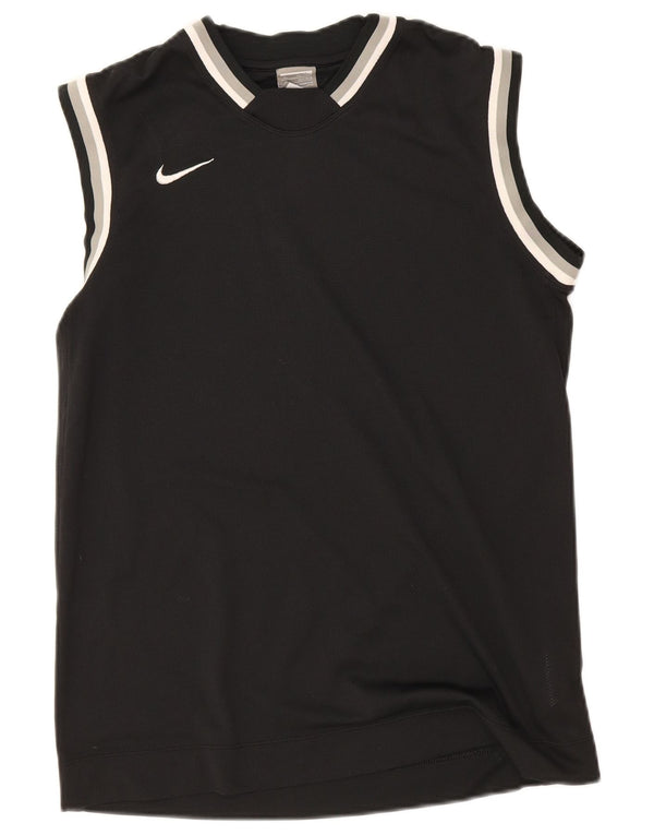 Nike drengevest top 13-14 år XL sort stribet polyester
