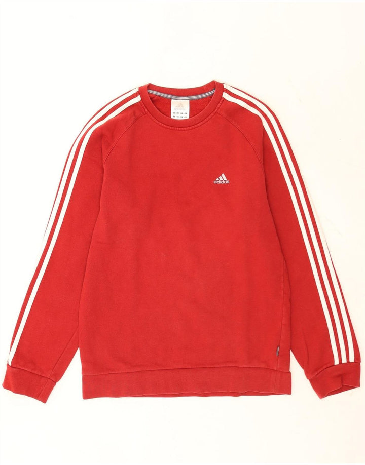 Adidas Sweatshirt-trøje til mænd Lille rød Colourblock Bomuld