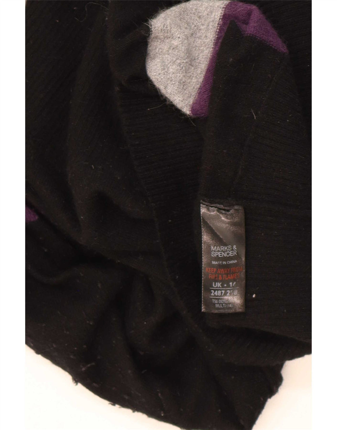 Marks & Spencer Dame Jumper Dress UK 14 Medium Flerfarvet Stribet
