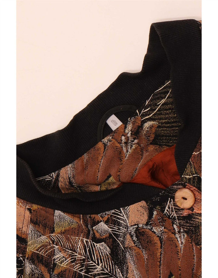 Vintage dame bomberjakke EU 40 Medium Brown Floral